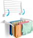 Étagère murale pliable verticale - 70 cm - Blanc