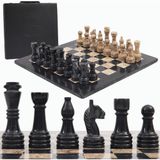 Jeu d'échecs Jeu d'échecs marbre - Échiquier 38 cm - 32 pièces d'échecs - Échiquier en marbre