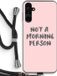 Case Company® - Samsung Galaxy A14 hoesje met koord - Morning person - Zwart koord - Back Cover