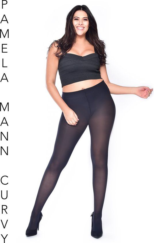 Pamela Mann Curvy Panty 50 denier - Zwart - Maat 48-50