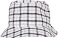 Flexfit - Geruite Bucket Hat / Vissershoed - Zwart - One Size - Polyester