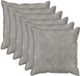 vidaXL - Kussensloop - 6 stuks - Katoensatijn - Lichtgrijs - 70 x 70 cm