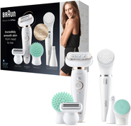 Braun Silk-épil 9 Flex 9-300 Beautyset - Epilator Met Flexibele Kop Voor Ontharen, Wit/Goud