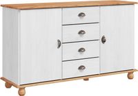 vidaXL ASKIM Dressoir met lade, 133,5 x 40 x 79 cm, massief grenenhout