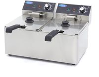 Maxima Horeca Frituurpan - 16 L - 2 x 8 L - Dubbel - Incl. 2 Manden - 2,8 Kg Frietcapaciteit