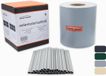 Sans marque Bandes occultantes incl. clips de montage pour film de clôture en PVC - gris clair 35 m x 19 cm