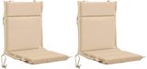 vidaXL - 2-delige hoogrugkussen GEMERT 2 pcs 100% Polyester Crèmekleurig