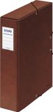 DOHE 09573, Conventionele hechtmap, Karton, Bruin, Portret, 7 cm, Elastische band