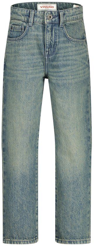 Vingino Gino Jongens Jeans - 8 - Katoen - Tinted Mid Blue