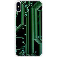 Apple iPhone X Texture circuit geek Verstevigd hoesje met sublimatie bedrukking
