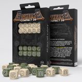 Q-Workshop Fortress Compact D6 set - beige & olive - 20 stuks