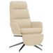 VidaXL Relaxfauteuil met voetensteun stof crèmekleurig