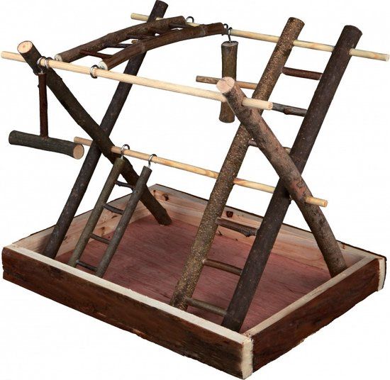 TRIXIE Natural Living Vogelspeelplaats - 35x27x30 cm - Bruin