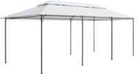 vidaXL Prieel 298x270 cm Blanc Polyester Acier