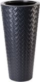Form Plastic Plantenpot/bloempot Makata - kunststof - antraciet - D40 x H80 cm - met binnenpot