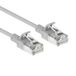ACT Grijze 0,25 meter LSZH S/FTP CAT6A slimline patchkabel snagless met RJ45 connectoren