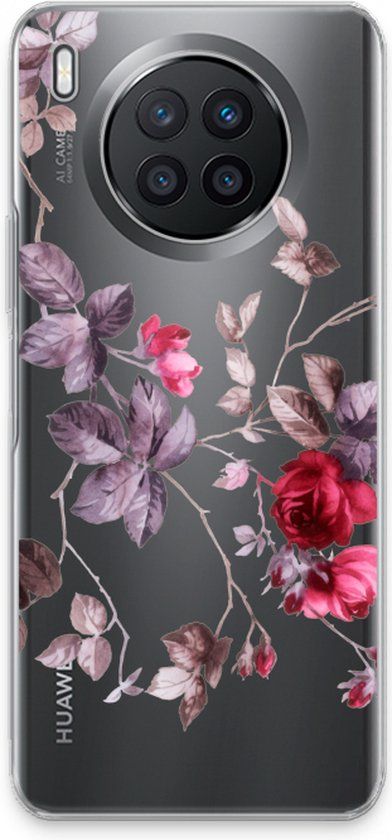 Case Company® Huawei Nova 8i Hoesje - Mooie bloemen - Soft Cover