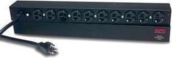 APC Rack PDU, Basic, 1U, 20A, 120V energiedistributie Zwart