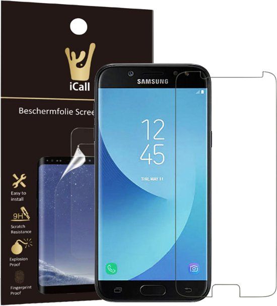iCall Samsung Galaxy J5 (2017) Screenprotector Glas PET Folie Screen Protector Transparant