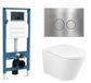 QeramiQ Dely Toiletset - Hangend toilet - Inbouwreservoir - Mat wit