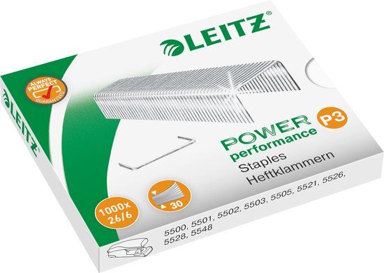 Leitz 26/6 Nietjes, verzinkt, 1000 stuks
