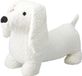 Home & Styling Deurstopper - Teckel hondje - wit - polyester