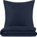 Blumtal Housse de couette microfibre Nova - Housse de couette lit jumeau 155 x 200 cm - 1 x taie d'oreiller 50 x 80 cm - Bleu foncé