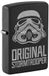 Zippo Stormtrooper Helmet-aansteker, zwart mat met chroom, navulbaar, herbruikbaar, winddicht, geschenkdoos, gemaakt in de VS