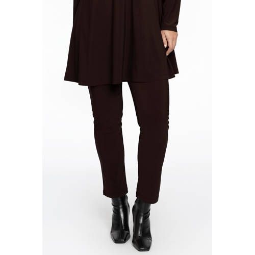 Yoek Cropped Slim Fit Tregging - Dolce - Brown