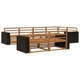 vidaXL Ensemble de canapés d'extérieur 7 pc Naturel