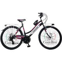 Canellini Meisjesfiets MTB Canellini LINCY 26 18V - Zwart/Fuchsia