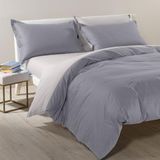 Caleffi Bicolor beddengoedset, katoen, grijs, tweepersoonsbed