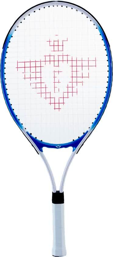 Angel sports Tennisracket blauw 25 inch met 2 ballen - in hoes