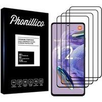 Phonillico® Gehard glas voor Xiaomi Redmi Note 12 PRO PLUS 5G / Redmi Note 12 PRO+ 5G [Pack 4] Glass Film Screen Protector