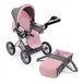 Bayer Chic Poppenwagen Leni combi (lichtgrijs/roze) - Wandelwagen - 43cm duwstanghoogte
