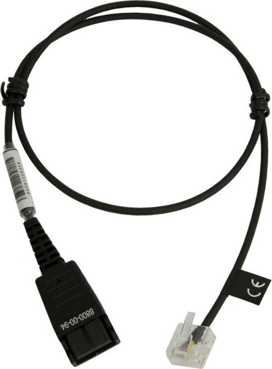 Jabra Telefoonkabel 8800-00-94 0,5 m Zwart