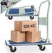 Tectake Chariot de transport - Chariot plateforme - Chariot à main - Pliable avec tapis en caoutchouc antidérapant - Capacité de charge 150 kg