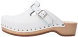Berkemann Dames en Heren clogs Riemen-Toeffler wit Leer Rubber Unisex 44.5