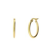 Lucardi Dames Stalen goldplated oorringen 30mm