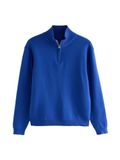 Next - Heren - Trui met kwartrits - Blauw