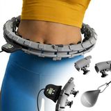 TREX SPORT TX-020CHH Hoelahoep - Met massageknoppen en calorieënteller - 400 g - Grijs