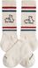 Jimmy Lion unisex sokken athletic two dogs beige (Keith Haring)