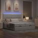 Maison Exclusive - Cadre de lit ottoman avec matelas taupe, 200x200 cm, textile