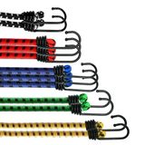 ANSIO Bungeekoorden met haken, 10 stuks elastische bungee-banden, UV-bestendig, ideaal voor het vastzetten van bagage, rekken, kampen, motorfietsen, dekzeilen, tuinmeubelen, steekwagen, doe-het-zelf