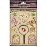 Stamperia - Coloured Wooden Shapes for Scrapbooks, Albums, Cards, Bullet Journals and More, Laser Cut, Printed for Enhanced Detail, Perfect for Hobbies, Crafts and Gifting (All Around) (A5)