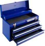 AREBOS Gereedschapskoffer met 3 laden & 2 opbergvakken | incl.draaggreep | Blauw