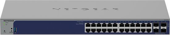 NETGEAR GS728TX - Smart Managed Network Switch - 24x 1Gbps Ports - 4x 10Gbps Uplink Ports