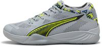 Puma Eliminate Nitro SQD 4 Berlin Indoor Schoenen Handbal Unisex Grijs/Geel Maat 44.5