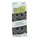 Scrub Daddy Smiley Schuurspons, krasbestendig, wasbaar, herbruikbaar, antibacterieel, flextextuur, afwasspons voor huishouden, keuken en badkamer, grijs, 2 stuks