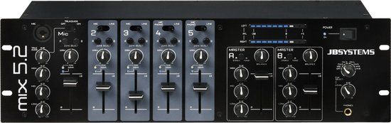 JB Systems MIX 5.2 - 2 Zonen mixer, 3HE - 19" Rack mixer